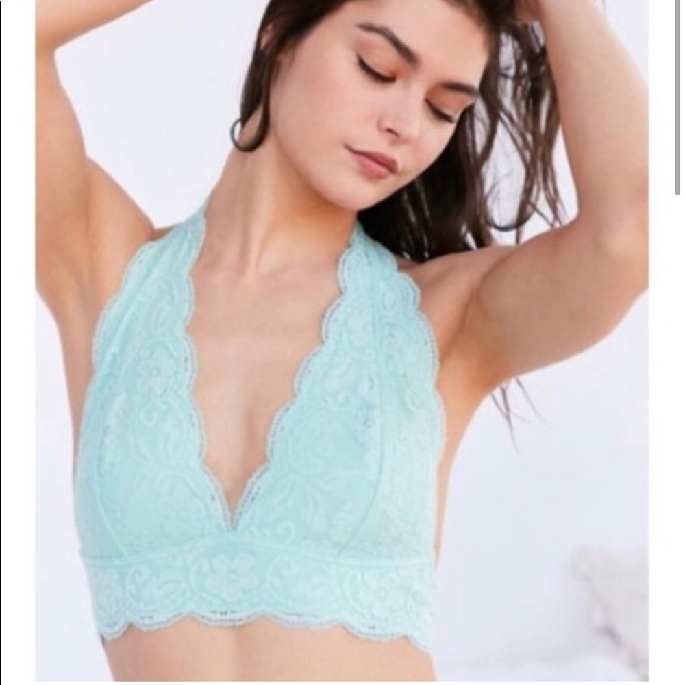 Urban Outfitters Mint Green Lace Bralette